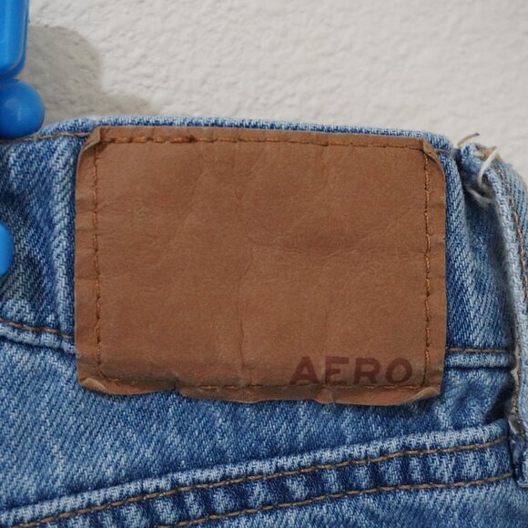 Women's Distressed Raw Hem Jean Shorts - Aeropostale - Mom Jeans - Size … - Picture 8 of 9